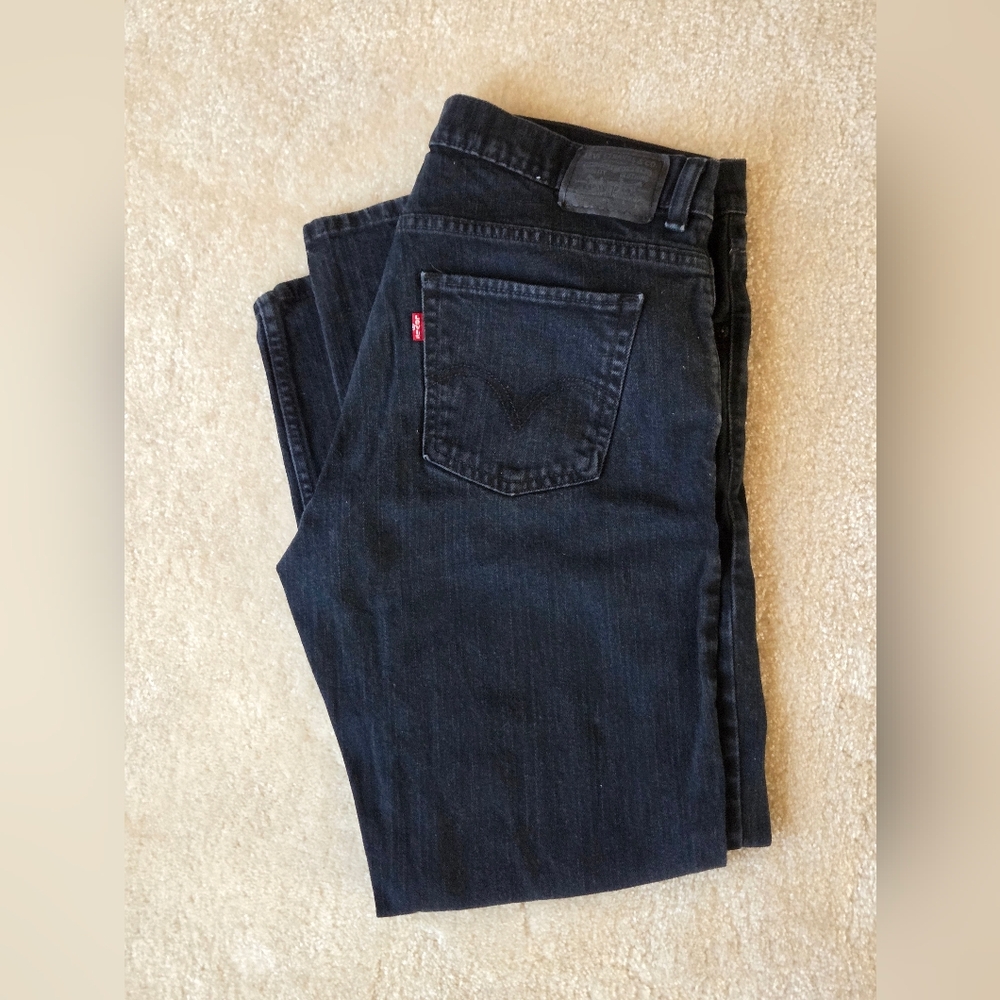 Levi's 511 Boys Black Straight Jeans 33x28